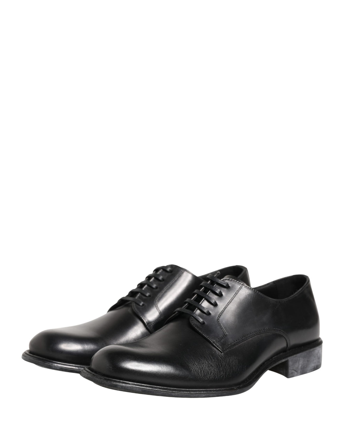 Black Calfskin Leather Derby Men Dress Shoes