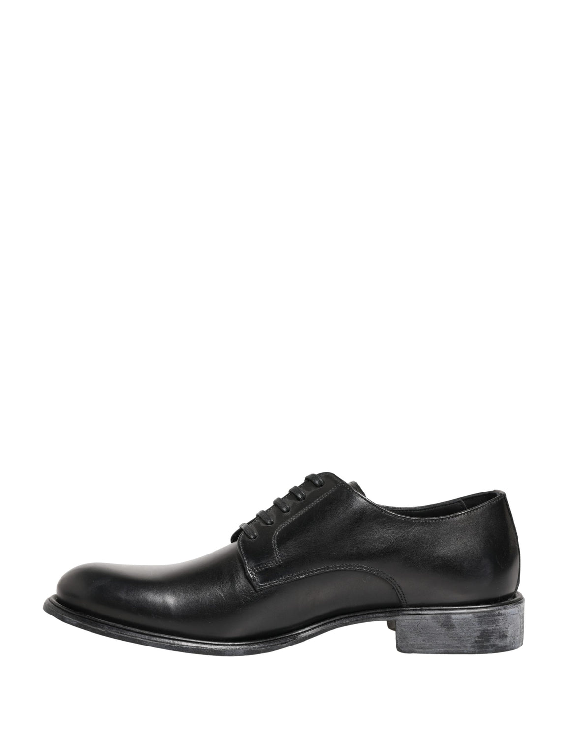 Black Calfskin Leather Derby Men Dress Shoes