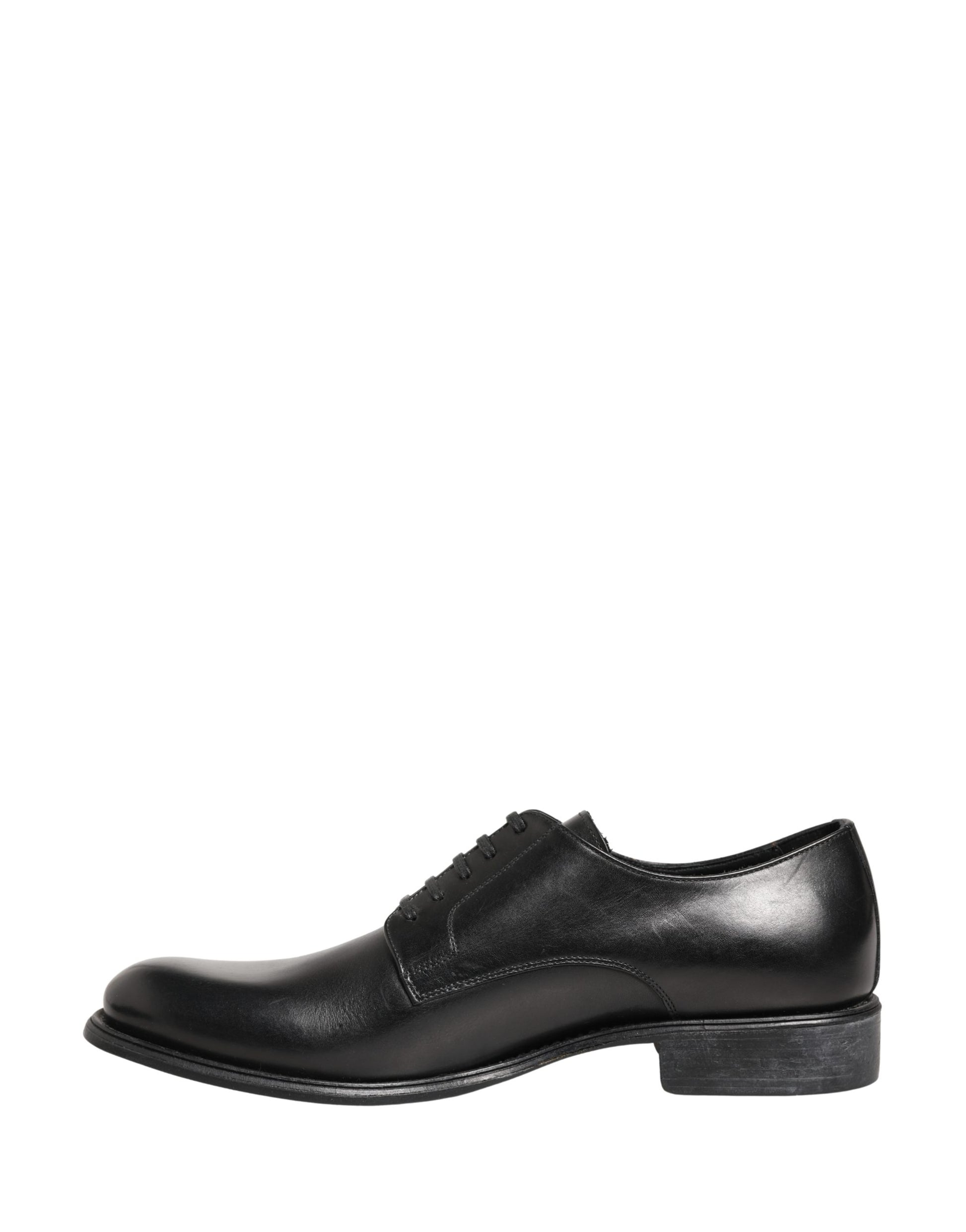 Black Calfskin Leather Derby Men Dress Shoes