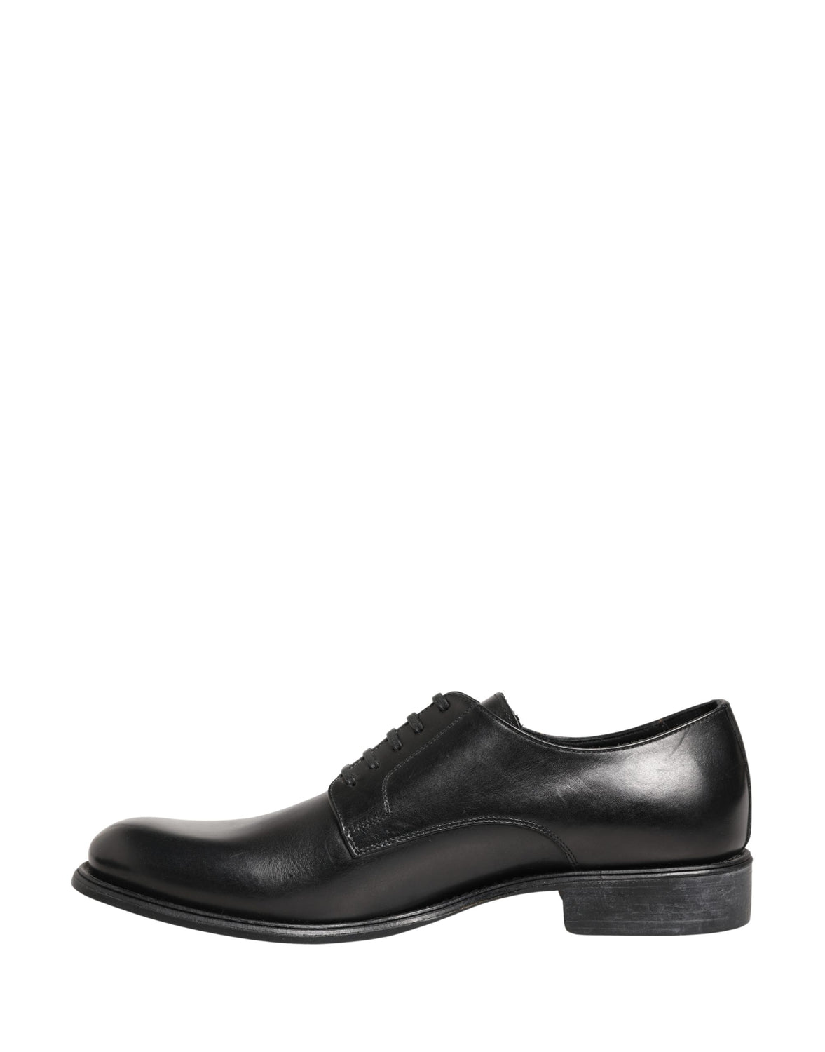 Black Calfskin Leather Derby Men Dress Shoes