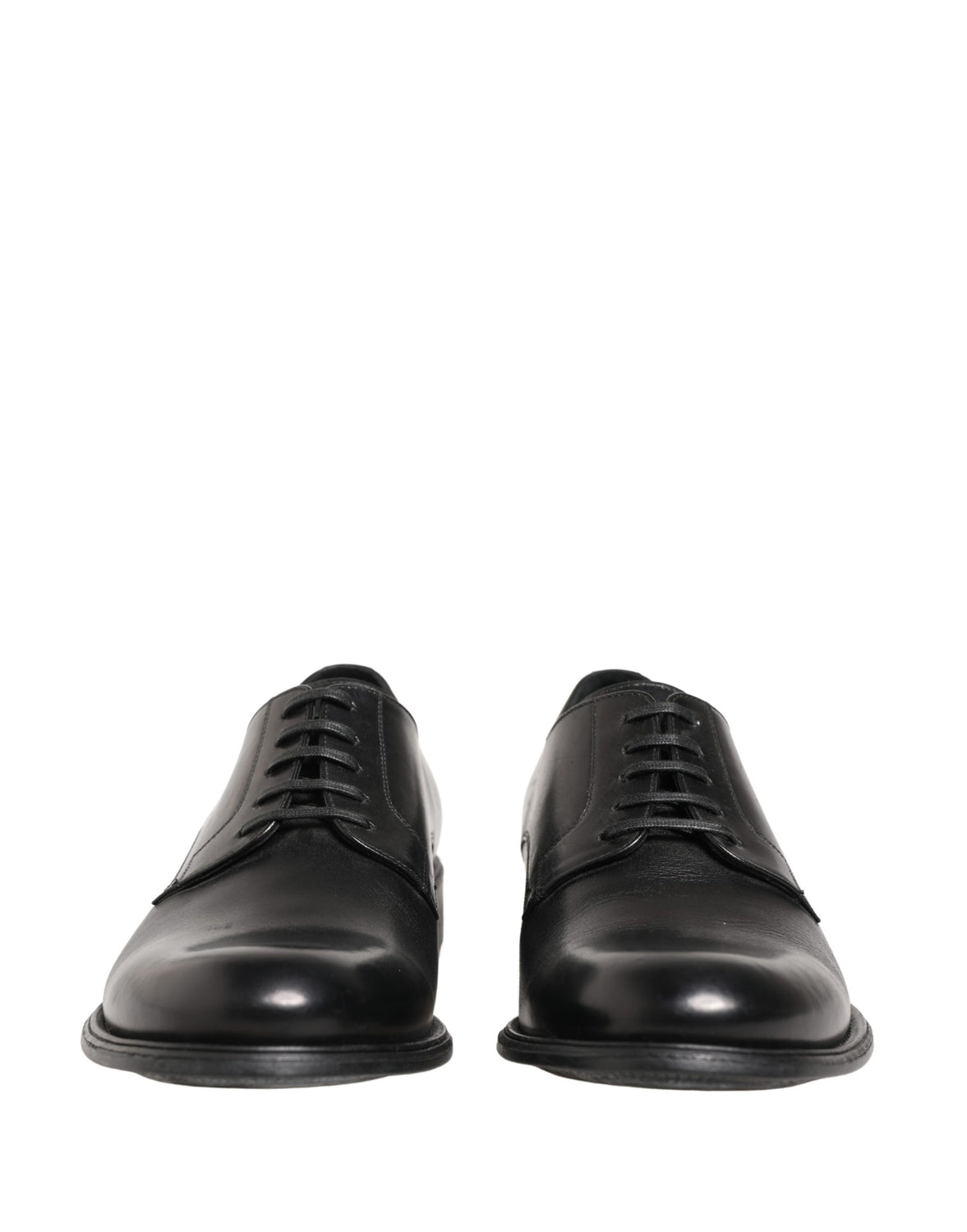 Black Calfskin Leather Derby Men Dress Shoes
