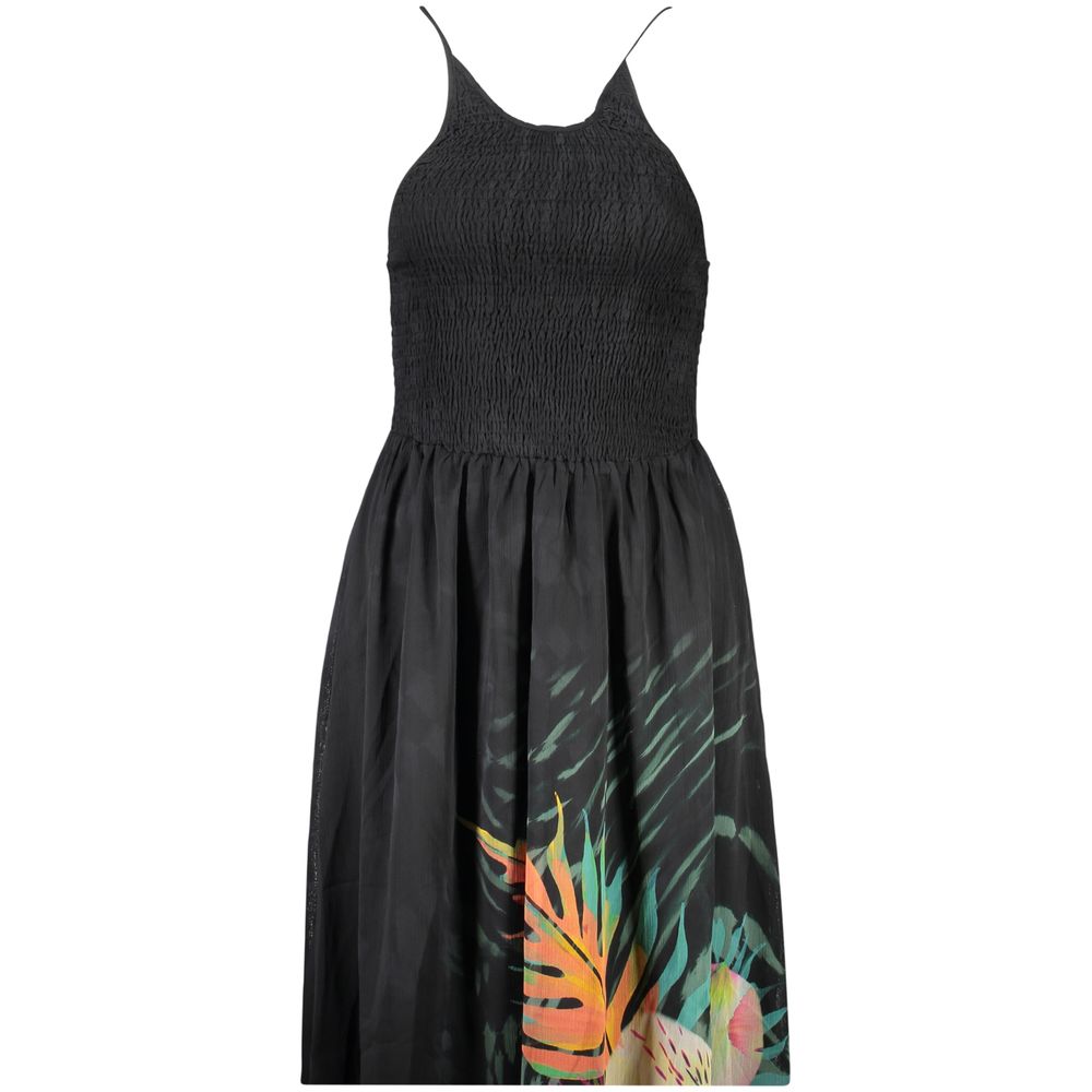 Black Polyester Women's Dress