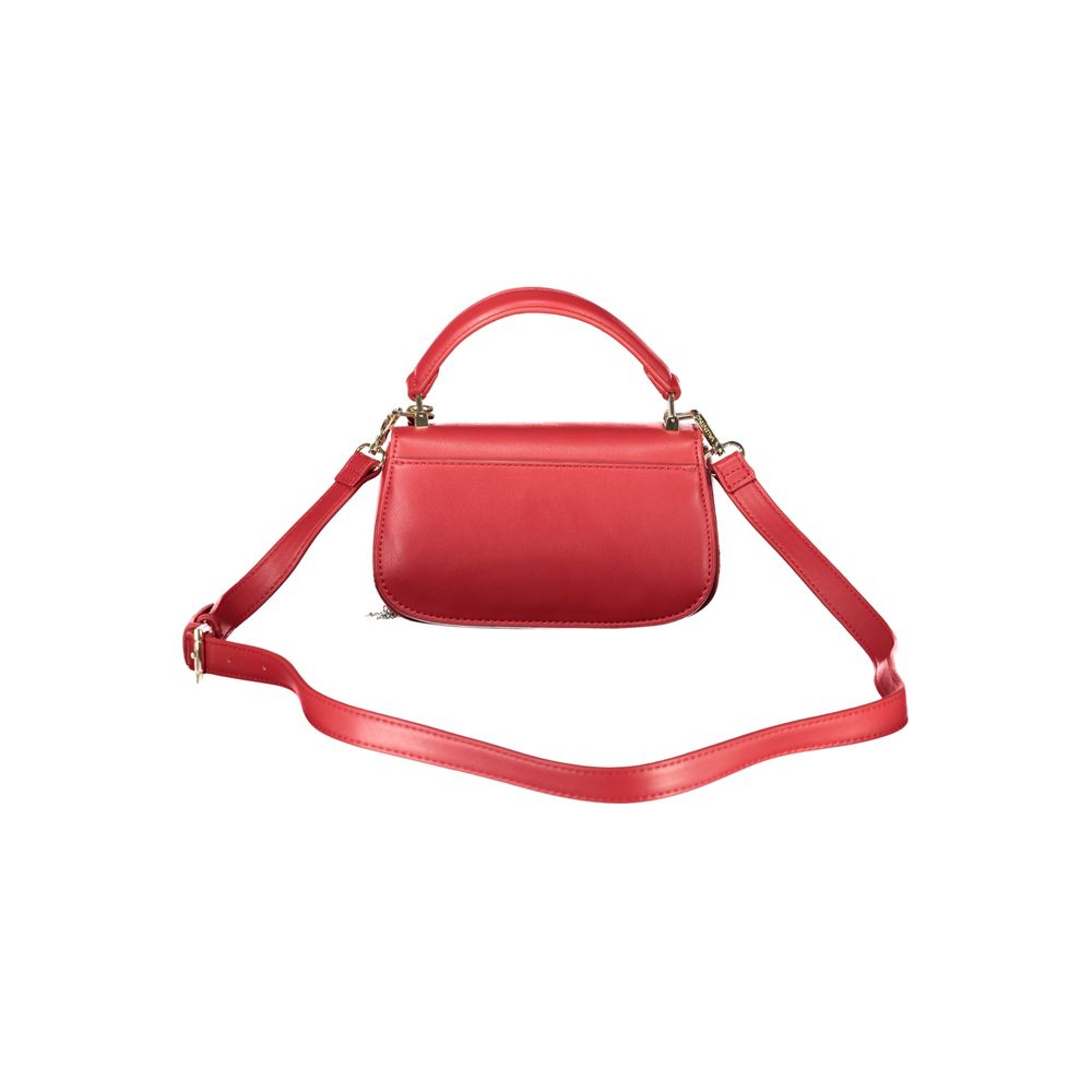 Rosso Poliuretano Donna Bag With Contrast Details