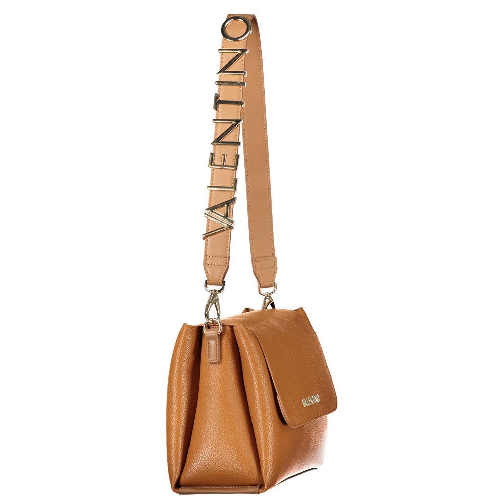 Brown Polyurethane Women's Bag