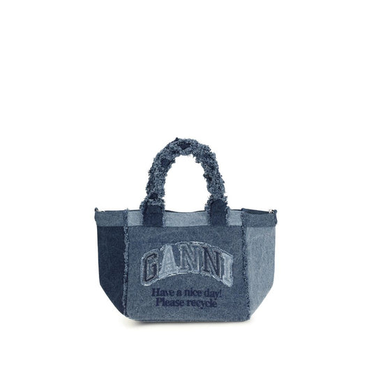 Blue Cotton Handbag