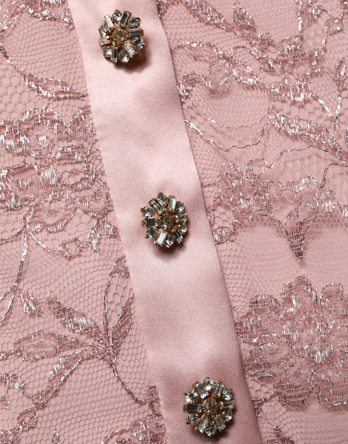 Pink Corded Floral Lace Kaftan Midi Dress