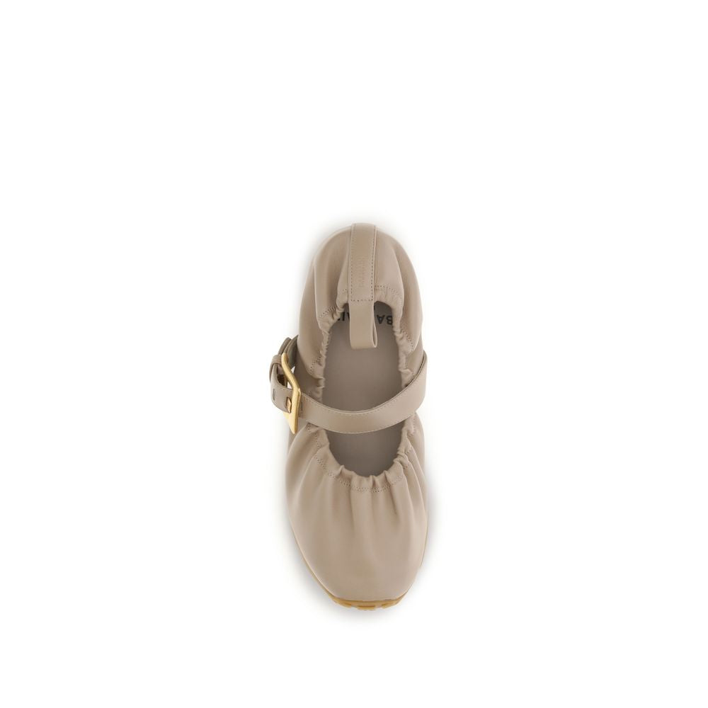 Beige Lamb Ovis Aries Aries Ballet Flats