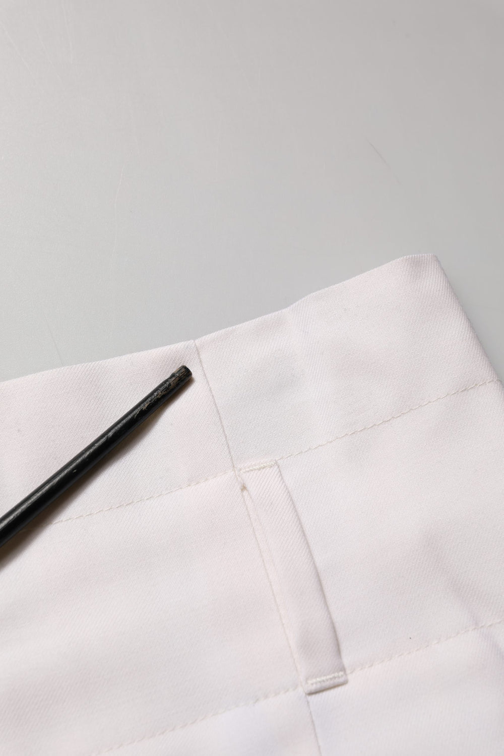 White Skinny High Waist Chino Cropped Trouser Pants