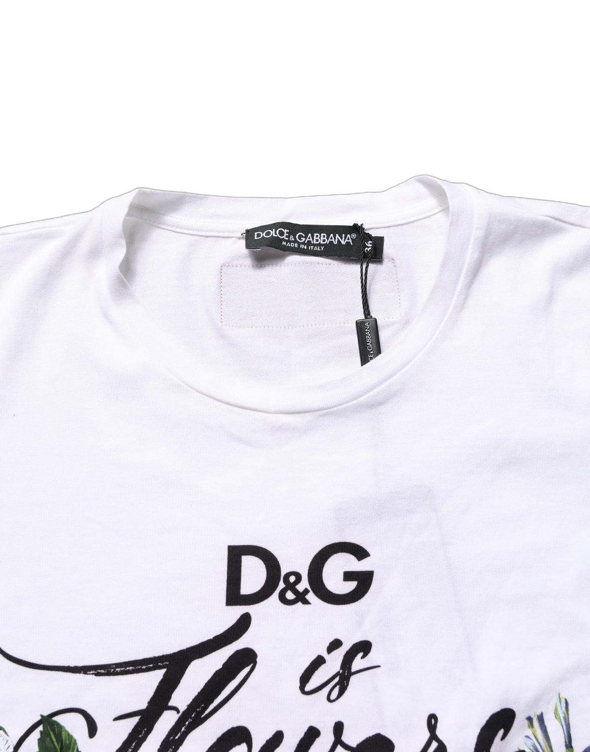 White Floral Graphic Short Sleeve Crew Neck T-shirt