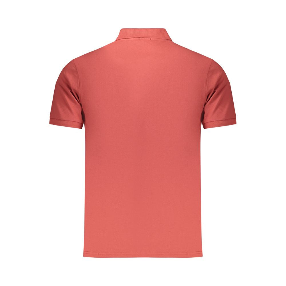 Red Cotton Men's Polo Shirt