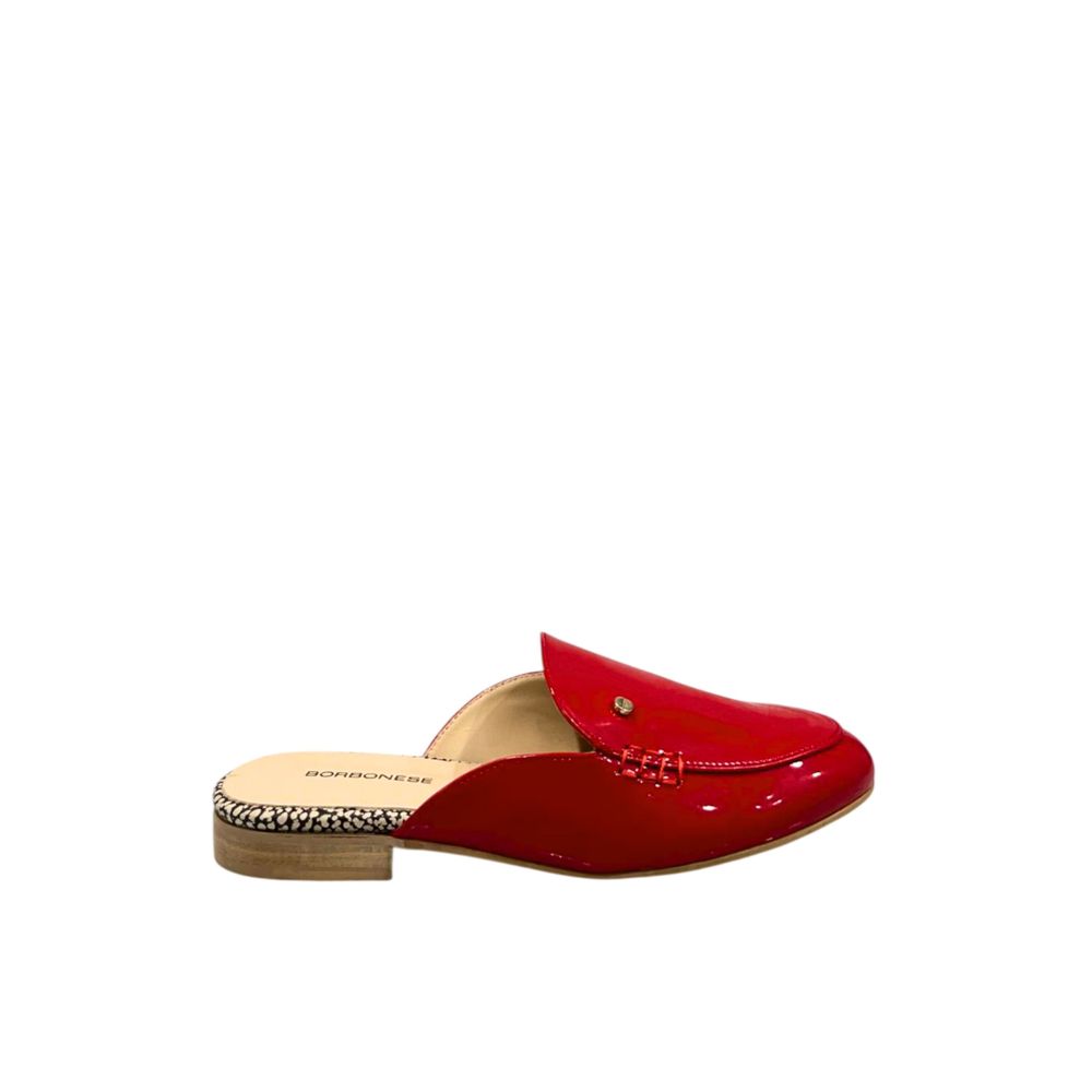 Red Leather Women Sandal