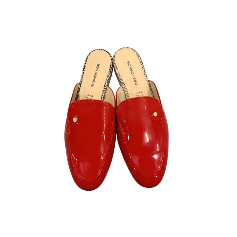 Red Leather Women Sandal