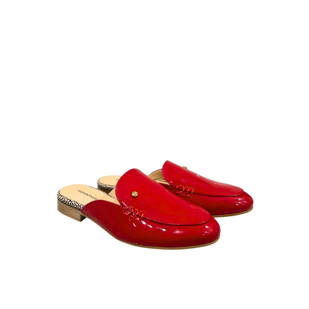 Red Leather Women Sandal