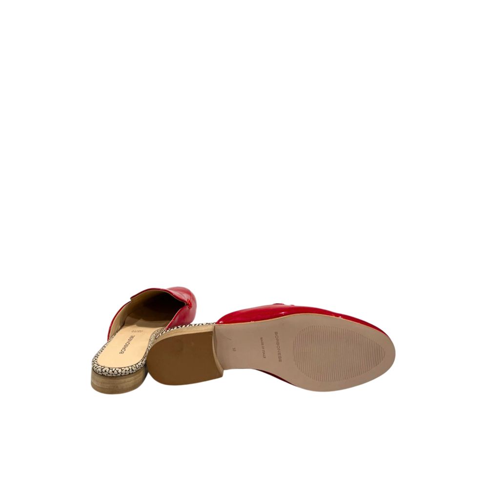 Red Leather Women Sandal