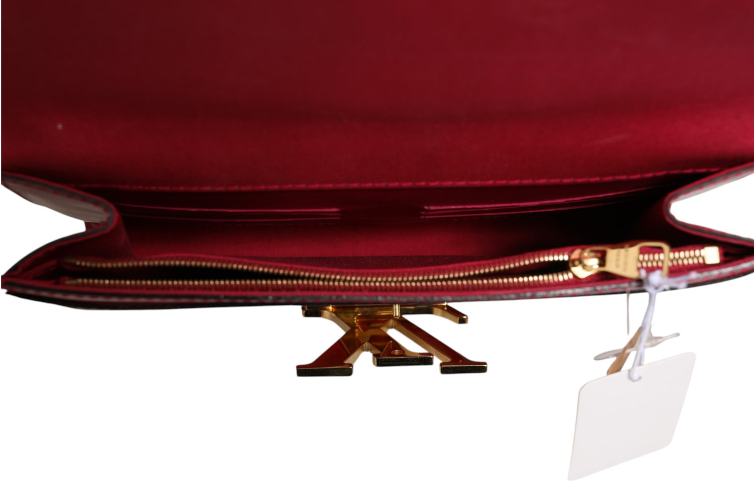 Louise PM Red Patent Leather Wallet On Chain