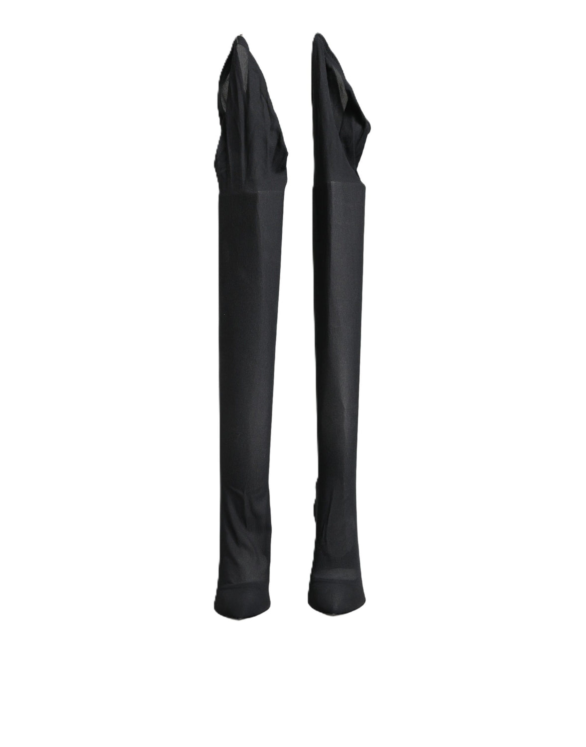 Black Stretch Socks Knee High Boots Shoes