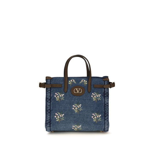 Blue Cotton Handbag