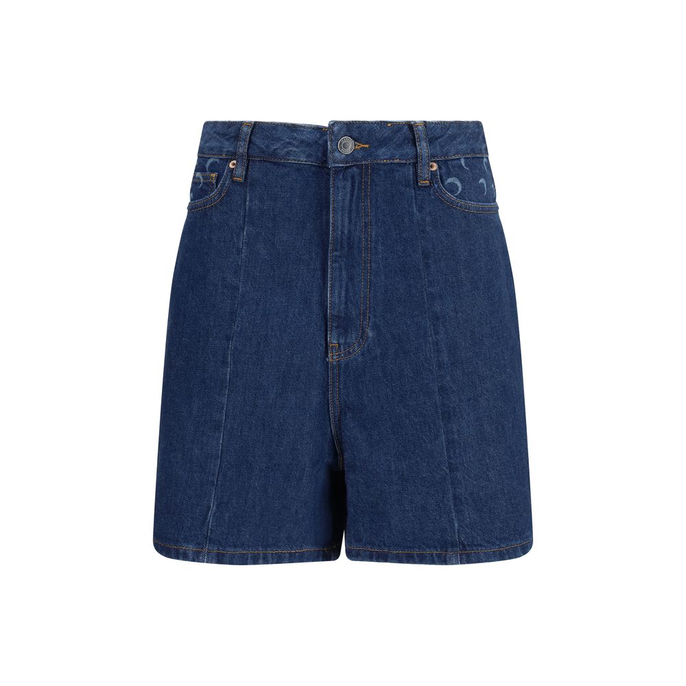 Blue Cotton Bermuda Shorts