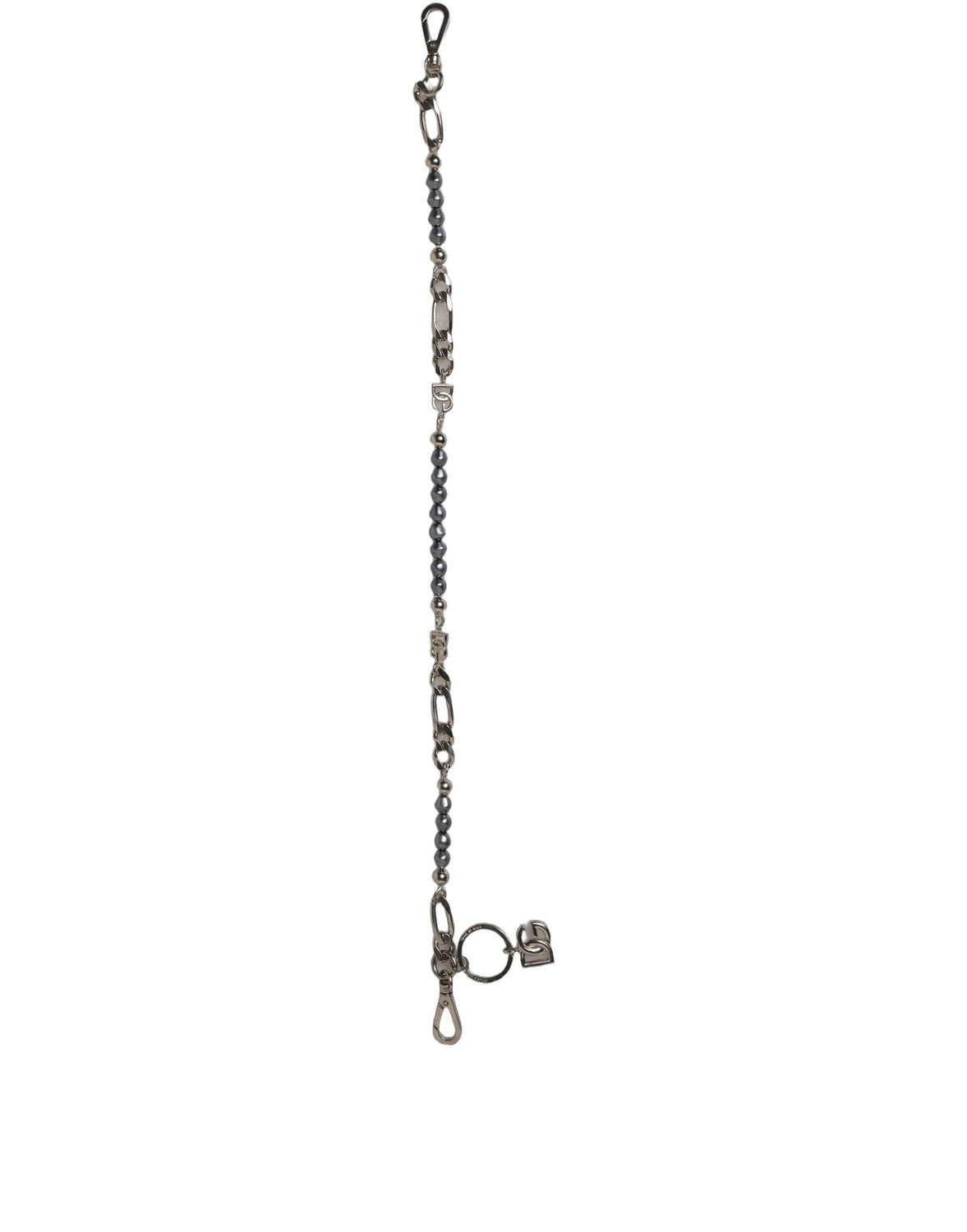 Silver Tone Chain Signature DG Logo Pendant Necklace