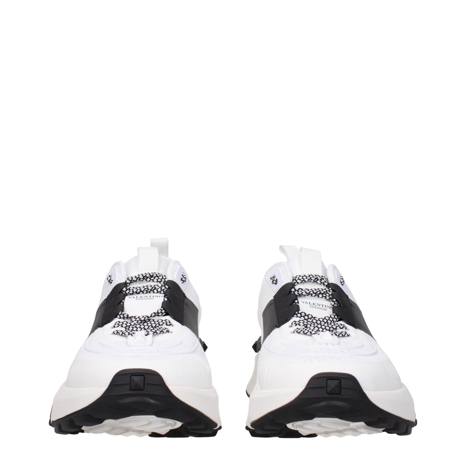 White Fabric Athletic Sneakers