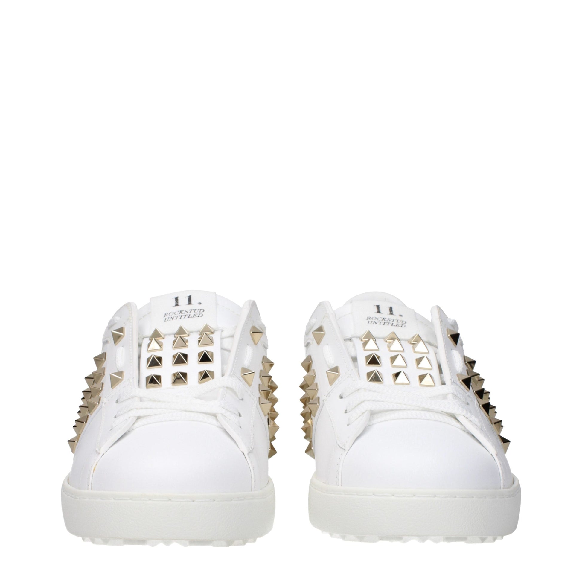 White Leather Low Top Sneakers