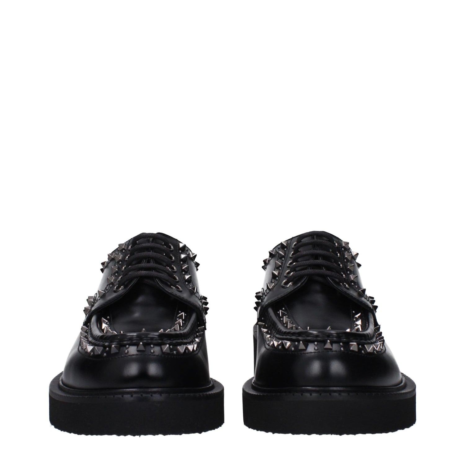 Black Leather Oxfords And Derbies