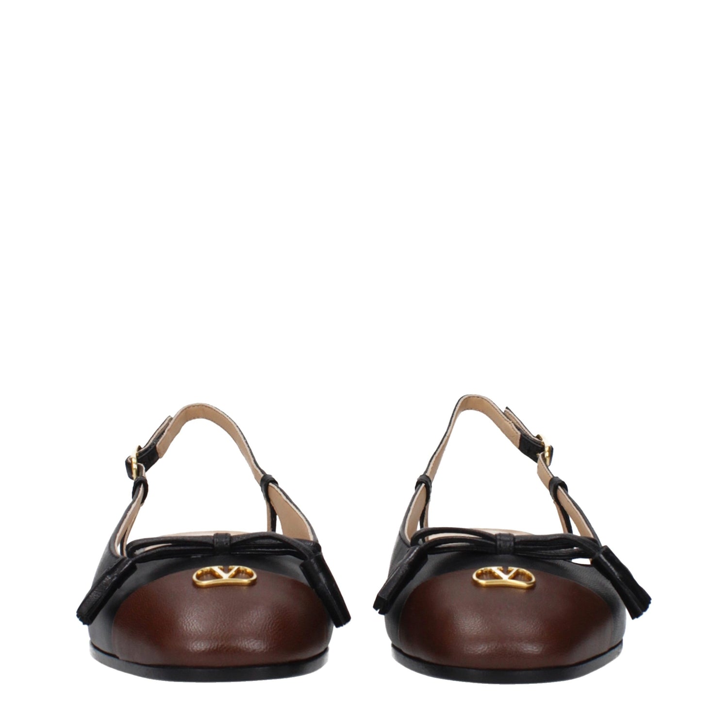 Black Leather Ballet Flats