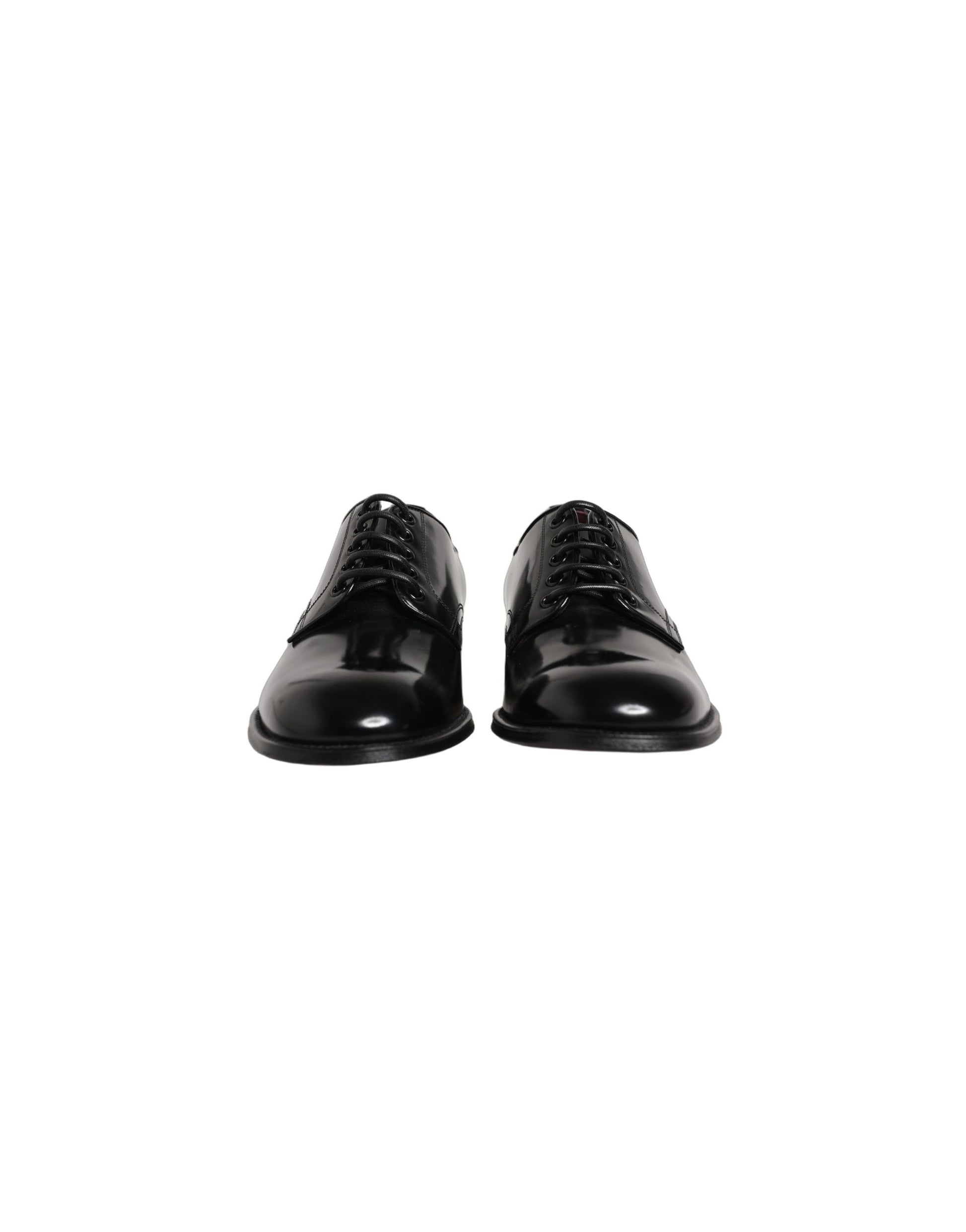 Black Calfskin Leather Derby Men Dress Shoes