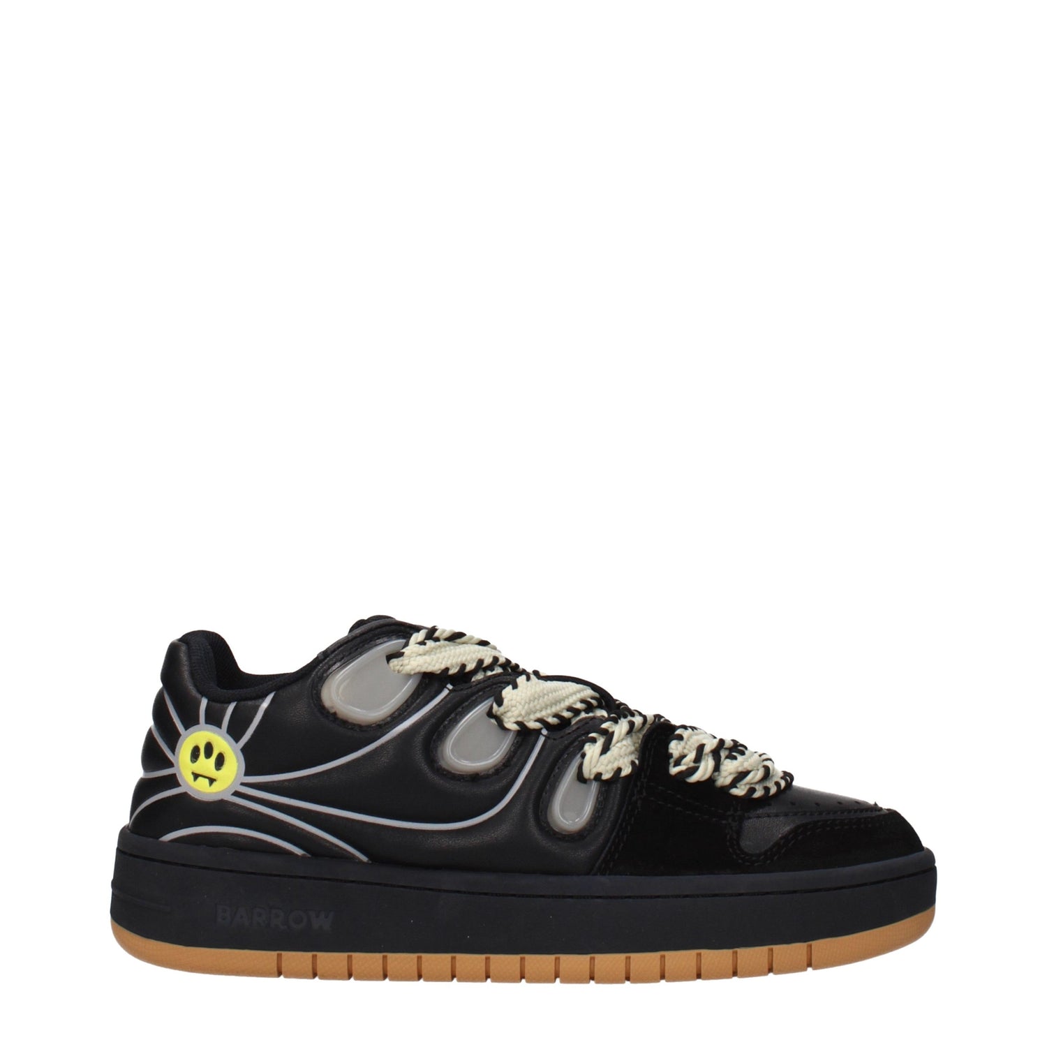 Black Leather Low Top Sneakers