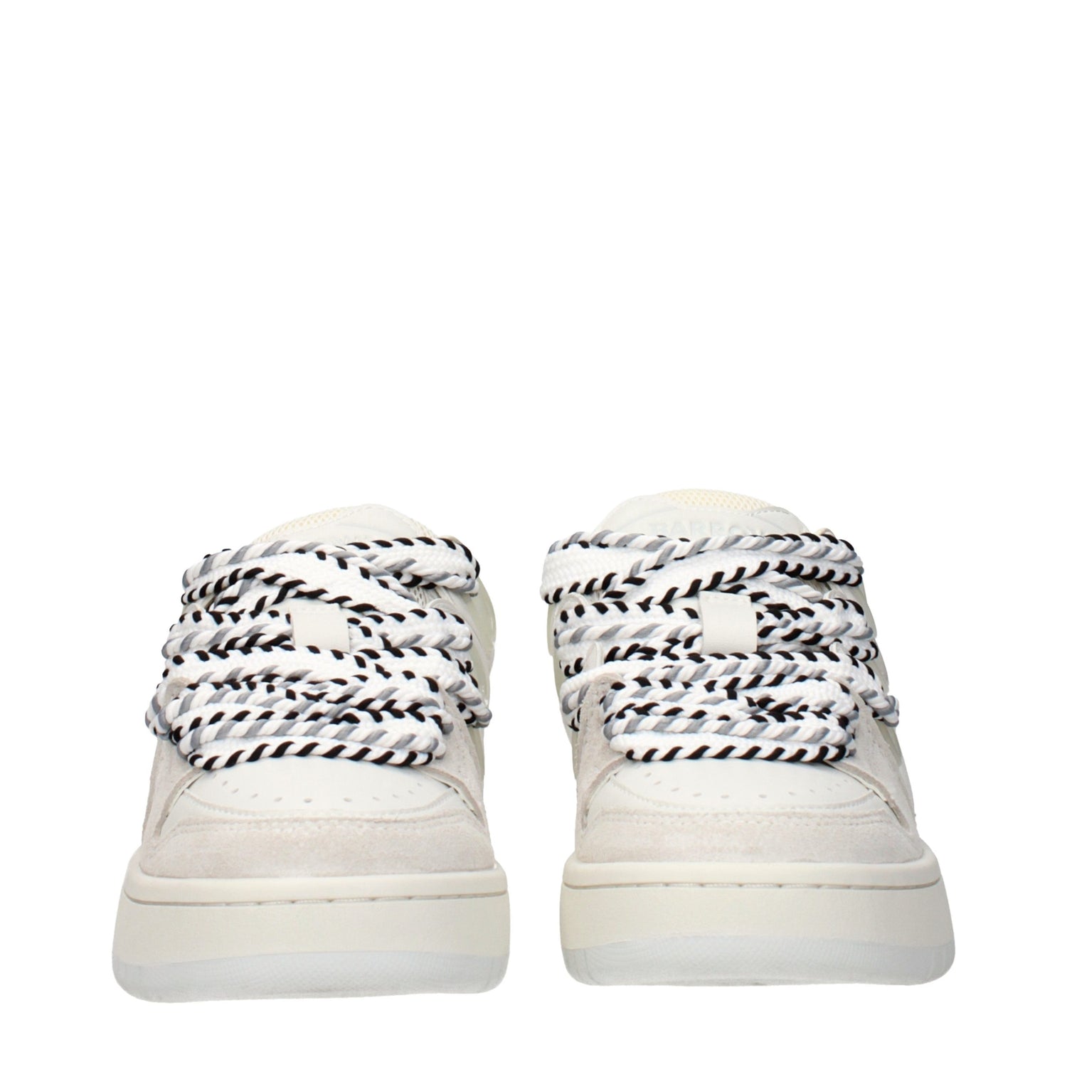 White Leather Low Top Sneakers