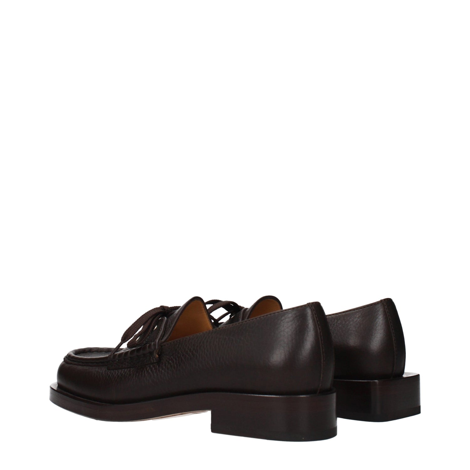 Brown Leather Slip-On Loafers