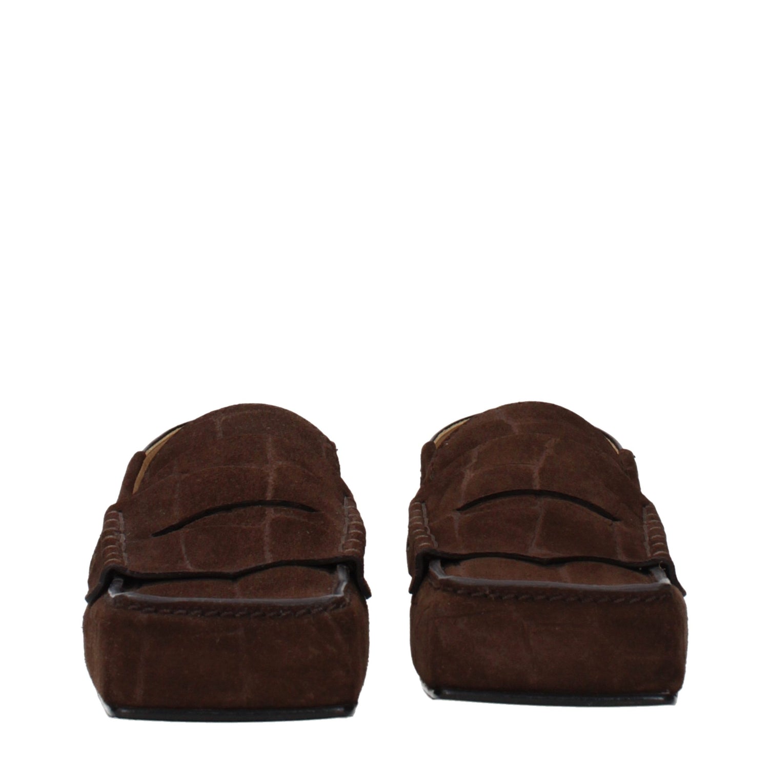 Brown Leather Slip-On Loafers