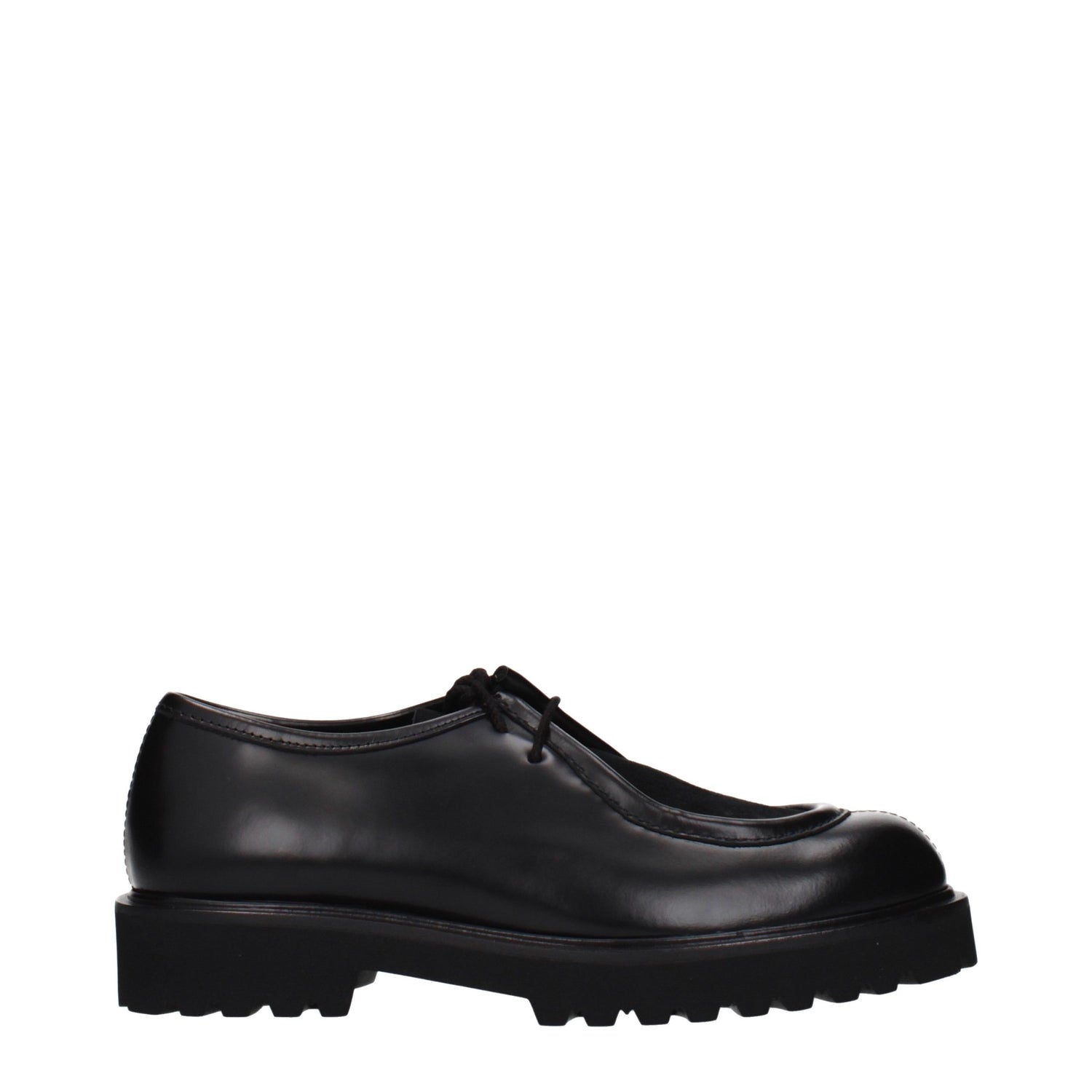Black Leather Oxfords And Derbies