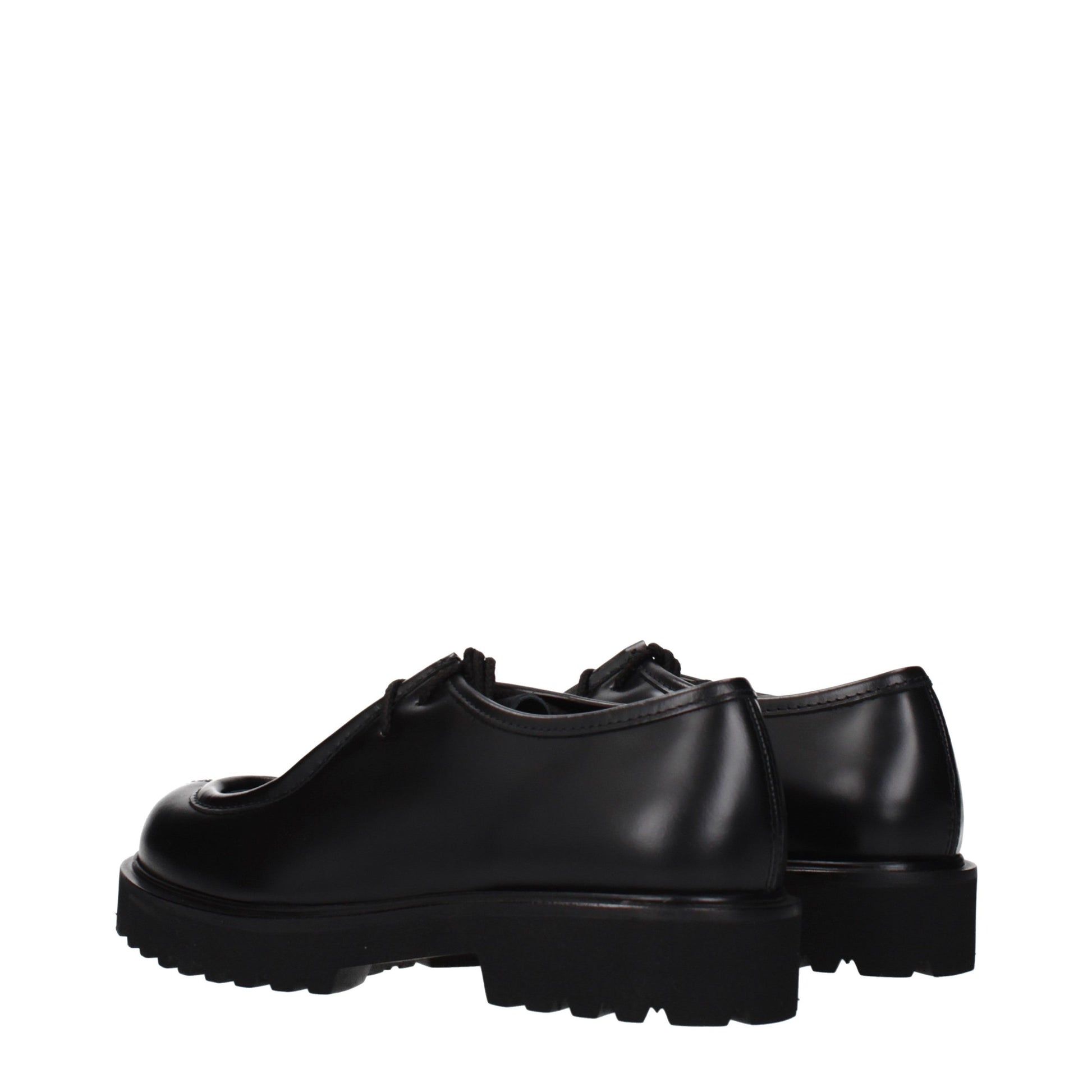 Black Leather Oxfords And Derbies