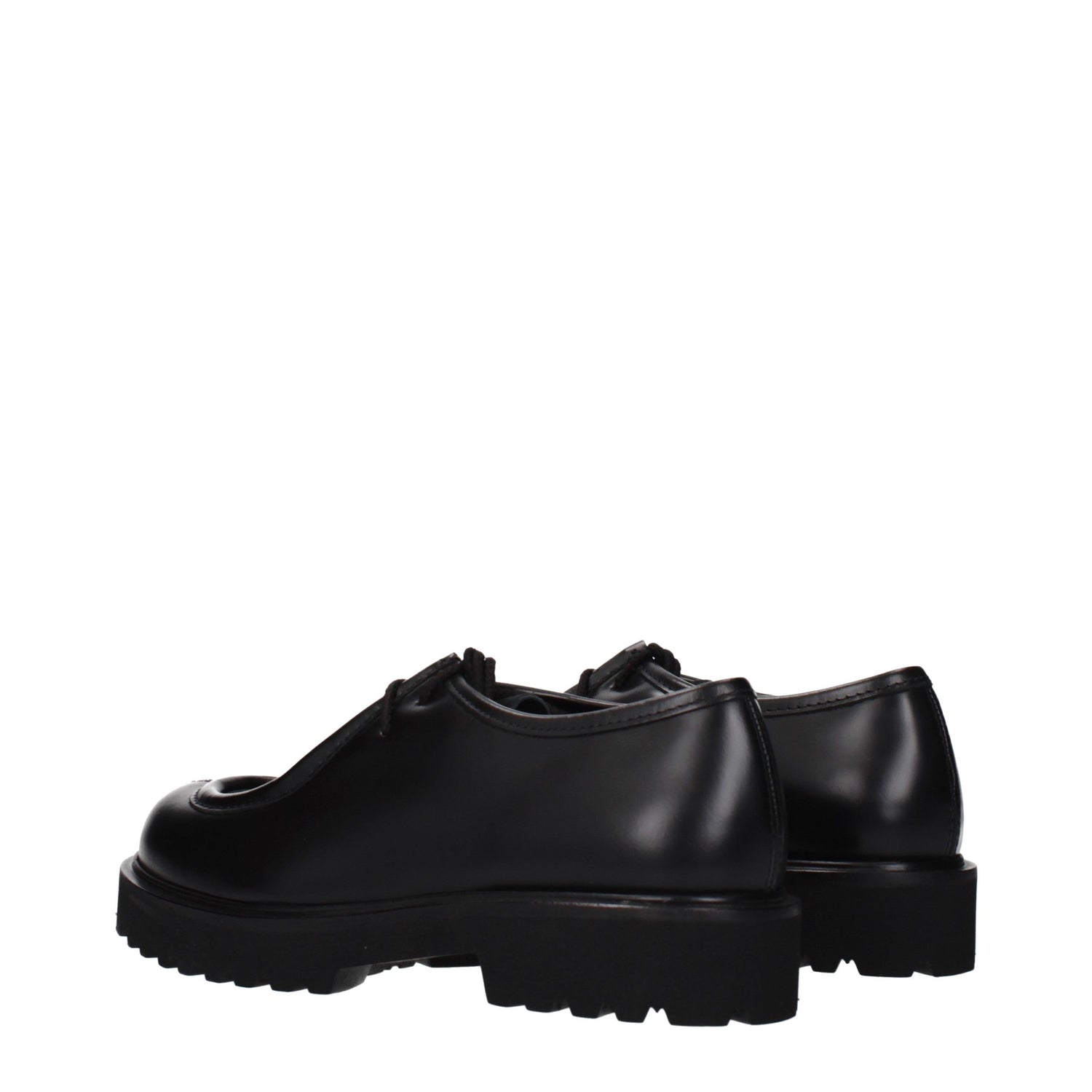 Black Leather Oxfords And Derbies