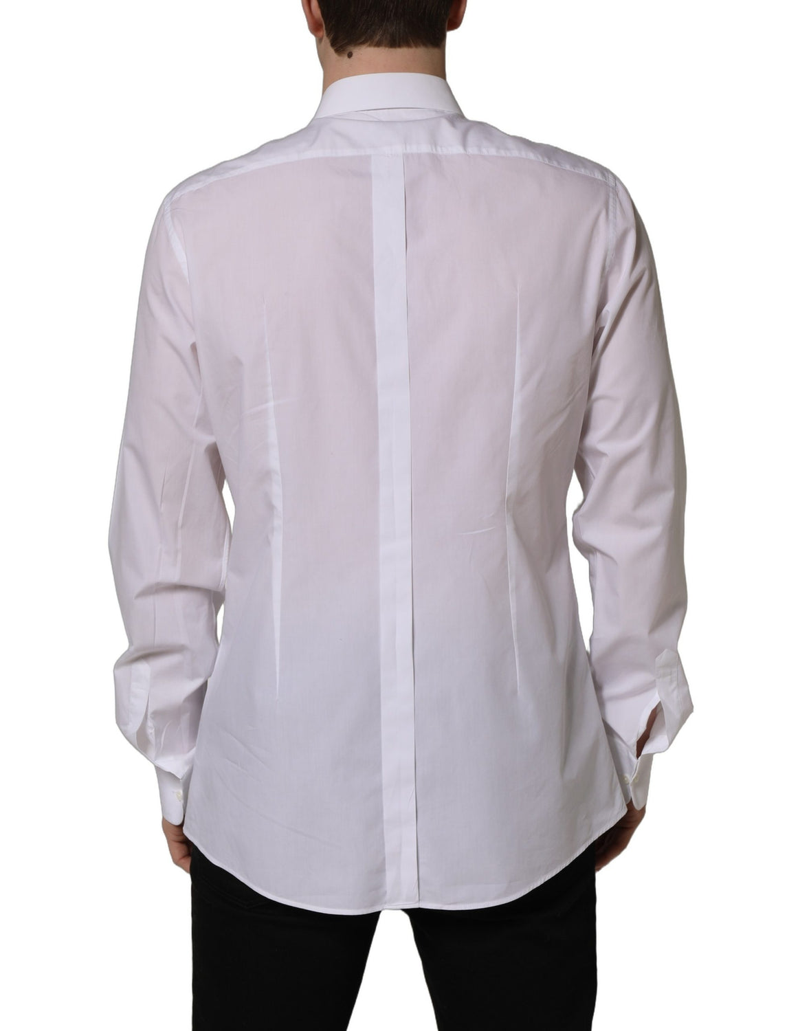 White Bib Cotton Poplin Dress Formal Shirt
