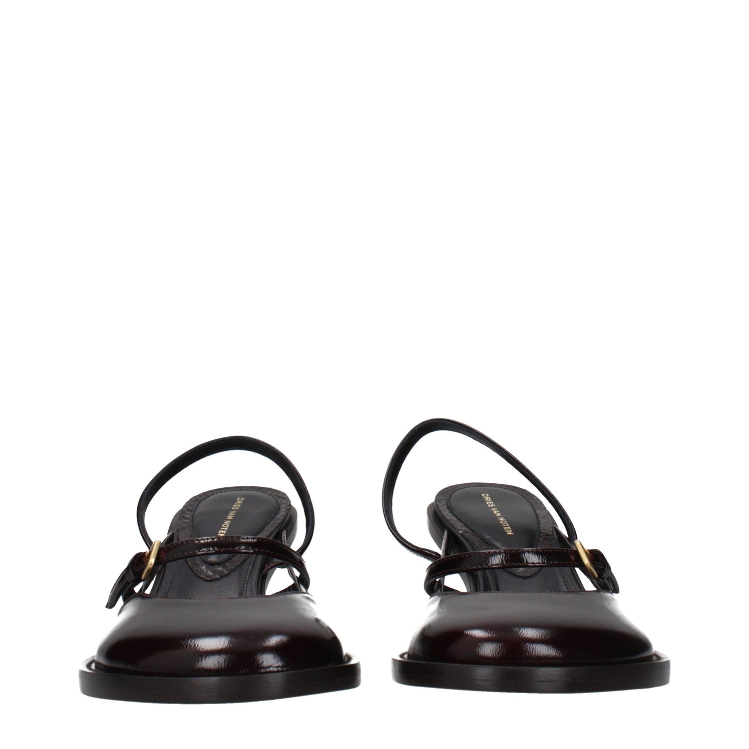 Brown Leather Platform Sandals