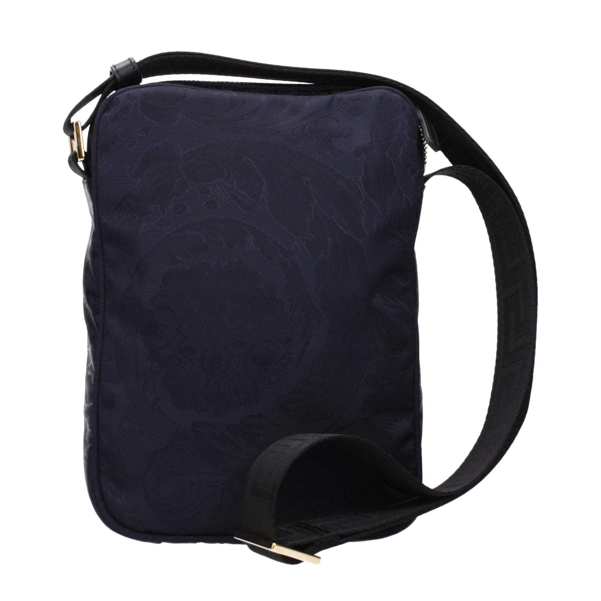 Blue Fabric Crossbody Bag