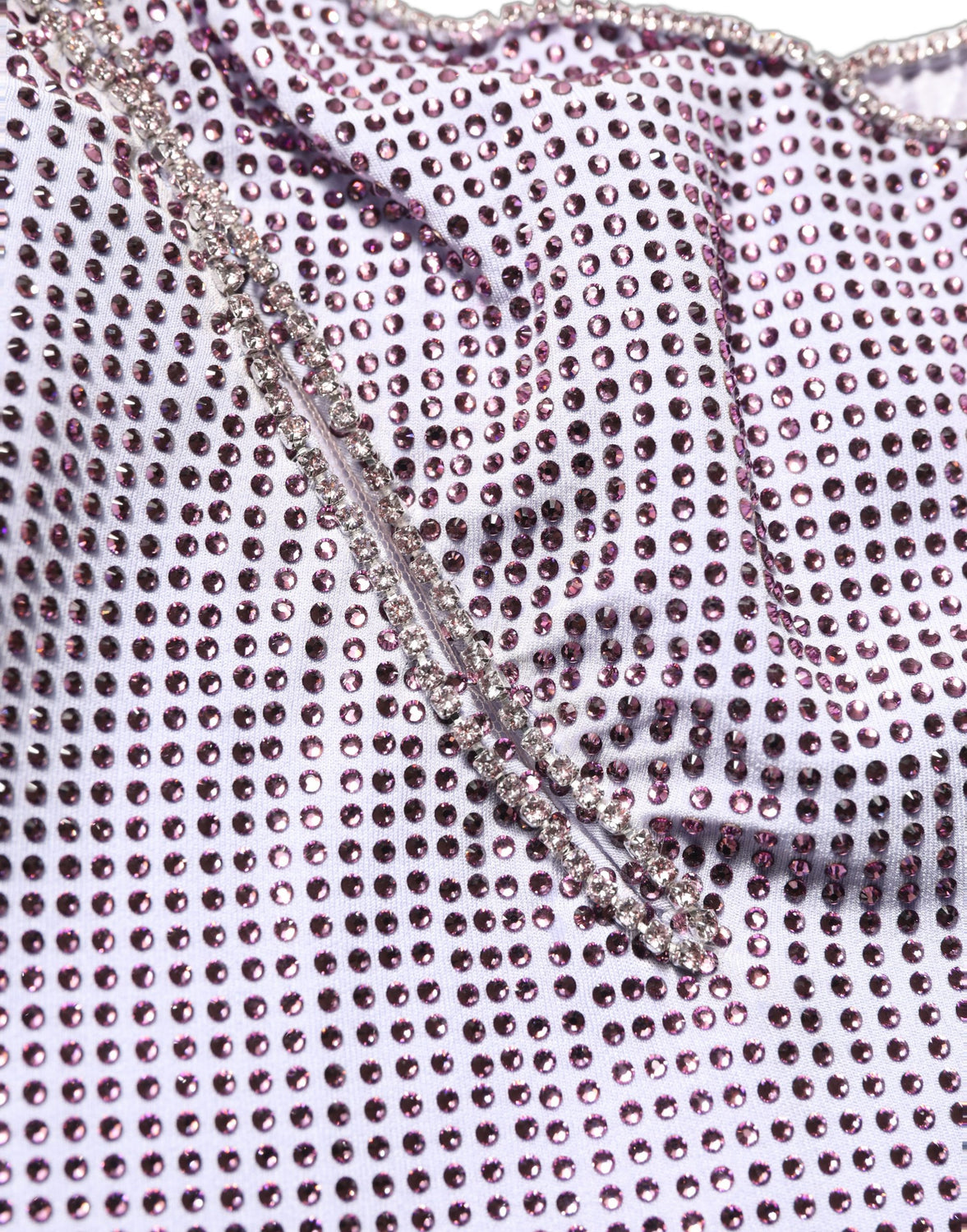 Purple Crystal OneShoulder EveningGown Dress