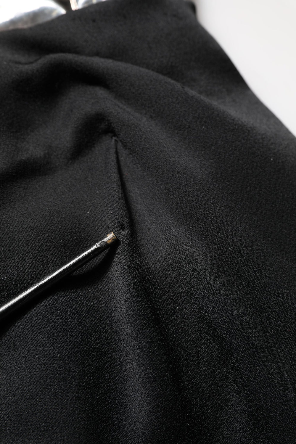 Black Silver OneShoulder Cocktail Gown Dress