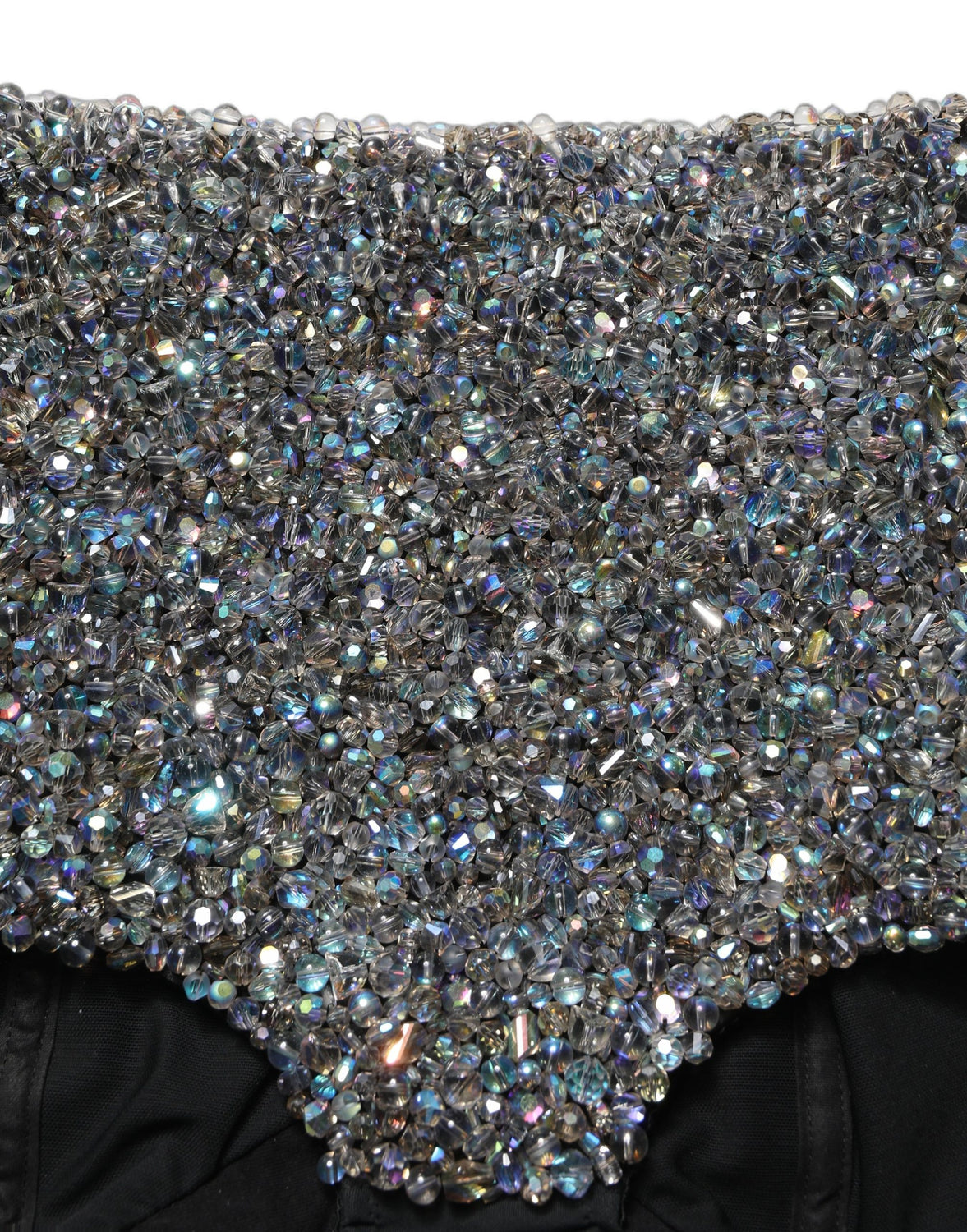Black Rhinestone High Waist Hotpants Shorts