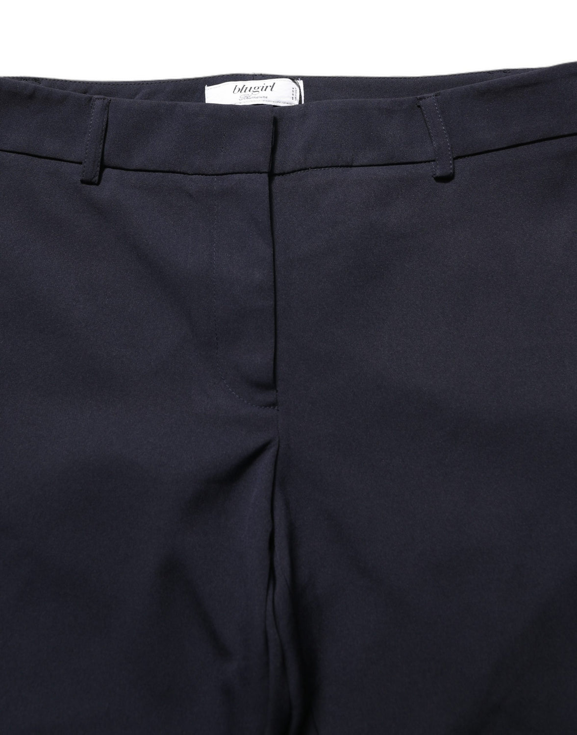 Dark Blue High Waist Straight Dress Formal Trouser Pants