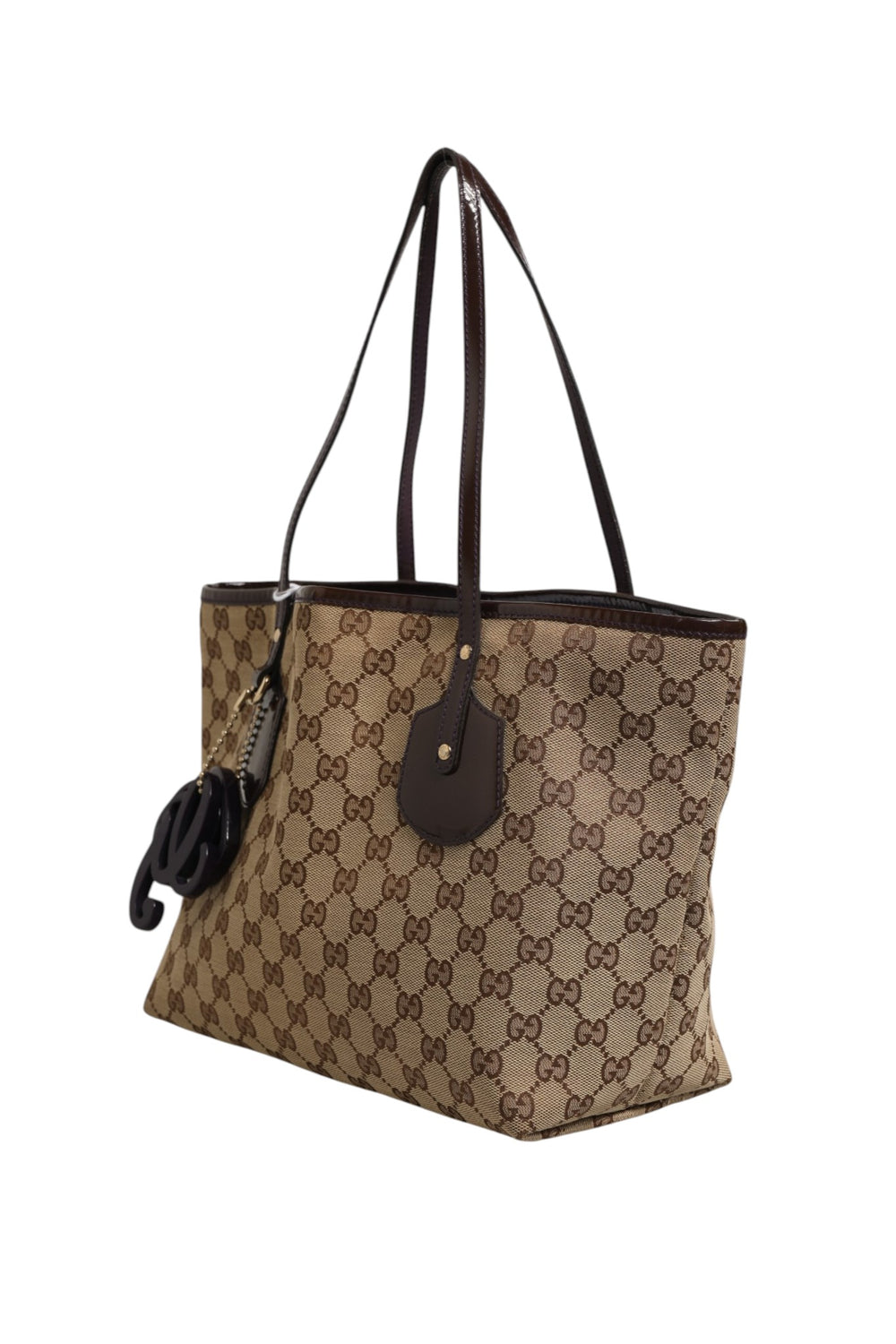 Beige Canvas Medium Jolie Charm Tote Bag
