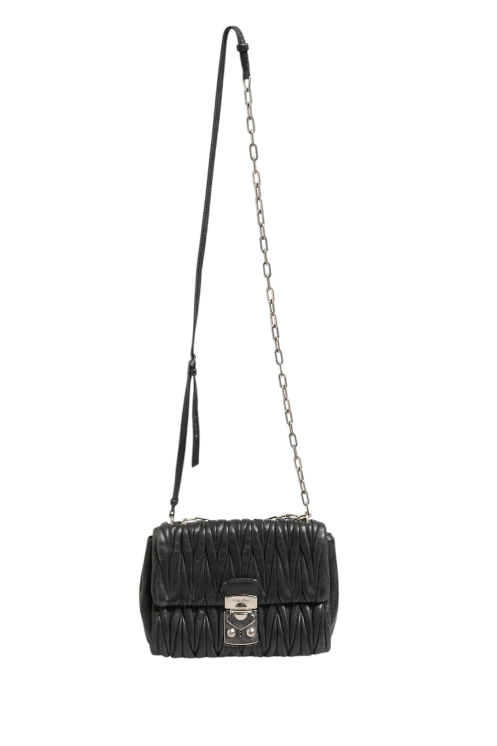 Confidential Matelasse Leather Flap Shoulder Bag