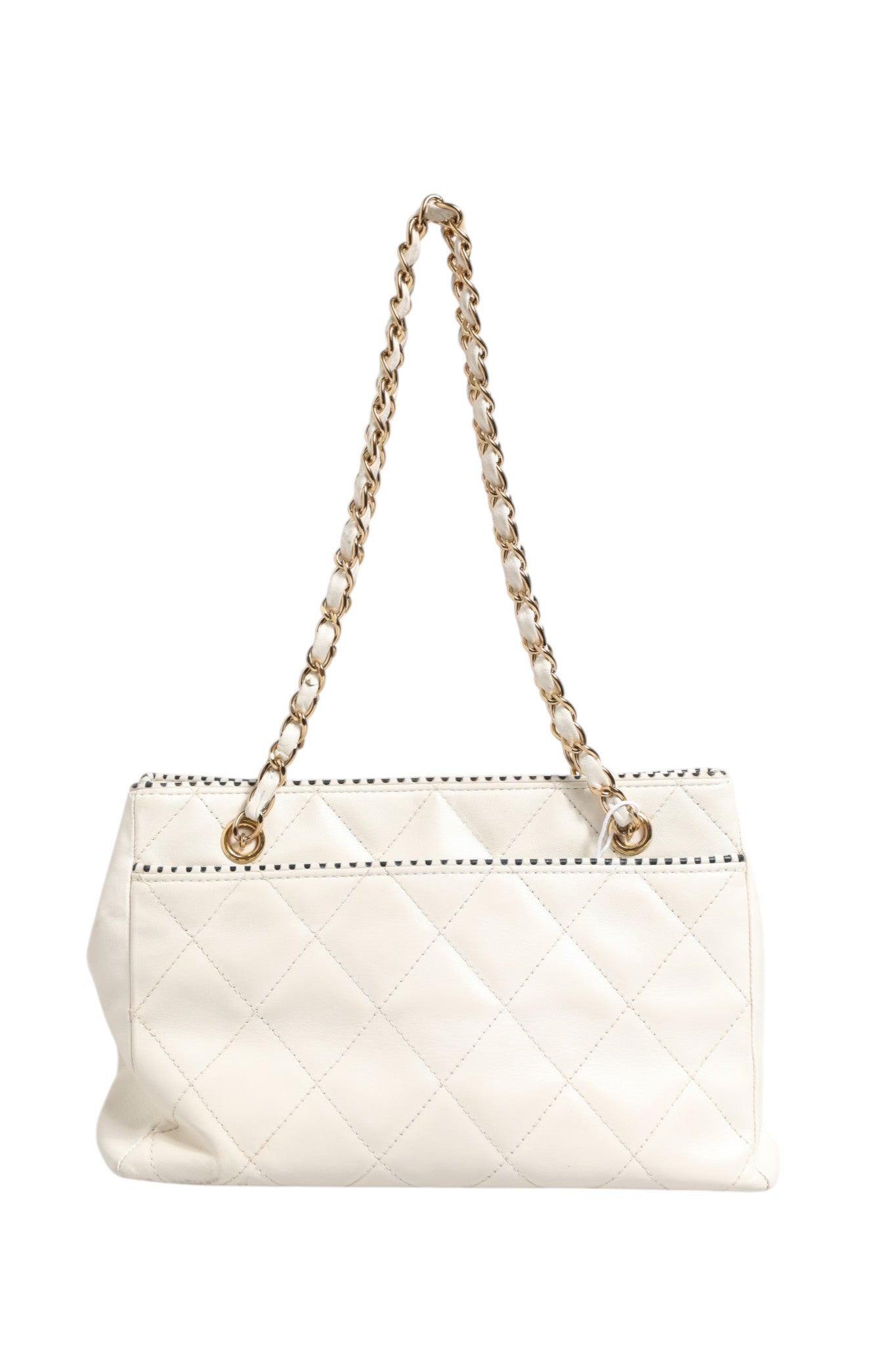 Shiny Calfskin Quilted Mini 22 White 1792563