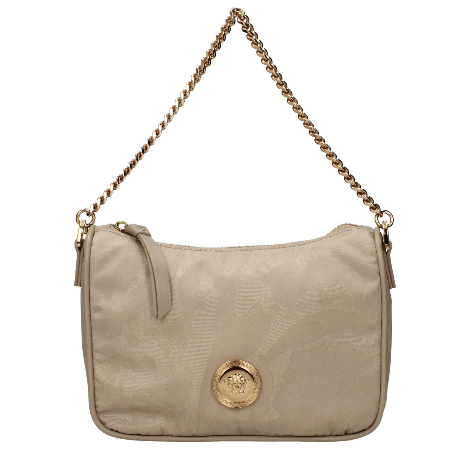 Beige Fabric Handbag