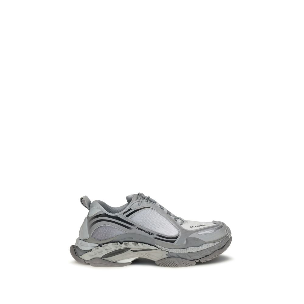 Gray Polyethylene Athletic Sneakers