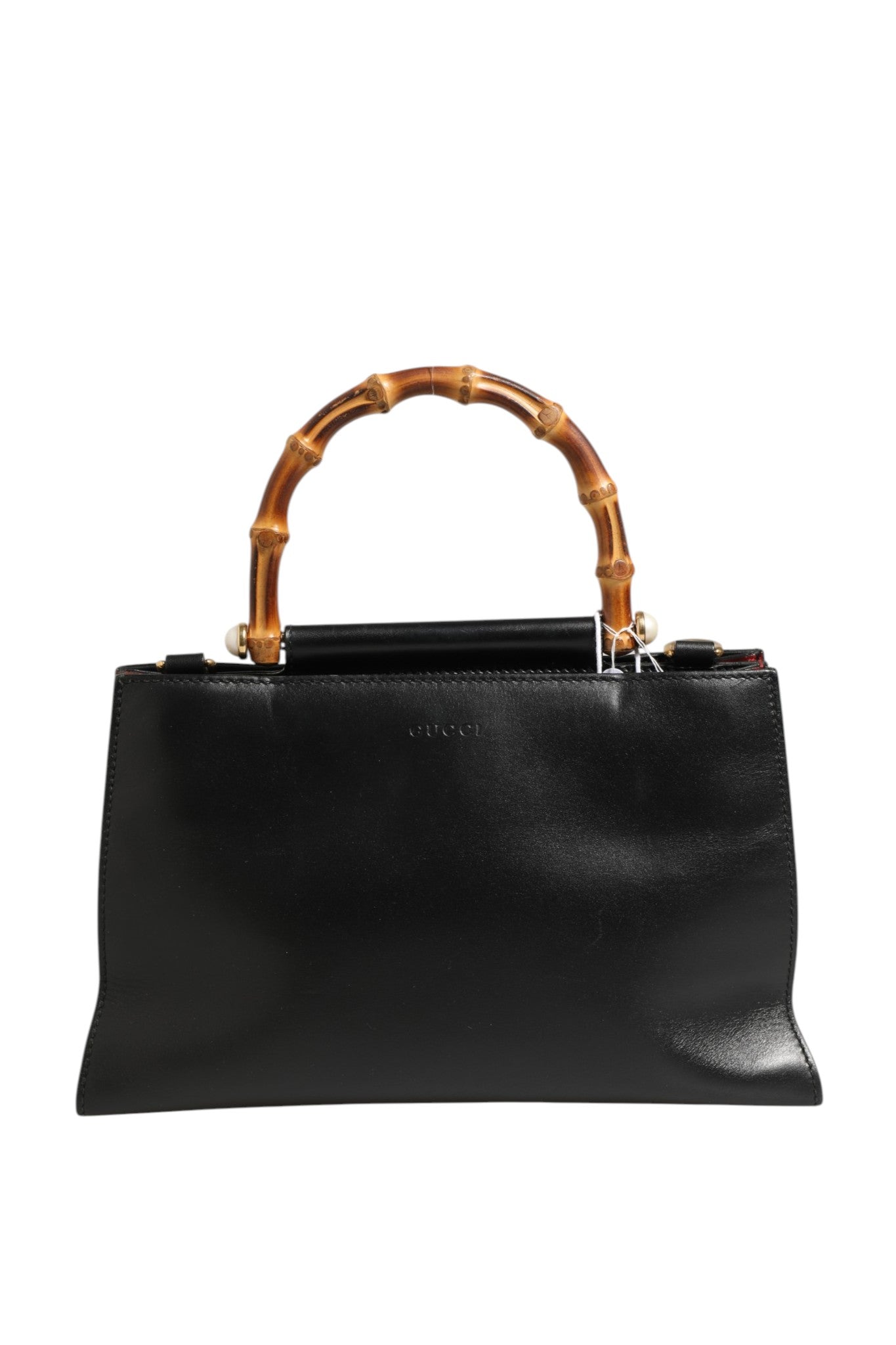 Nymphaea Bamboo Top Handle Leather Bag