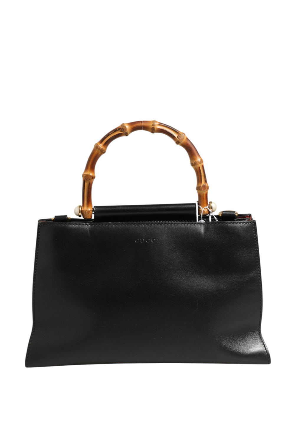 Nymphaea Bamboo Top Handle Leather Bag