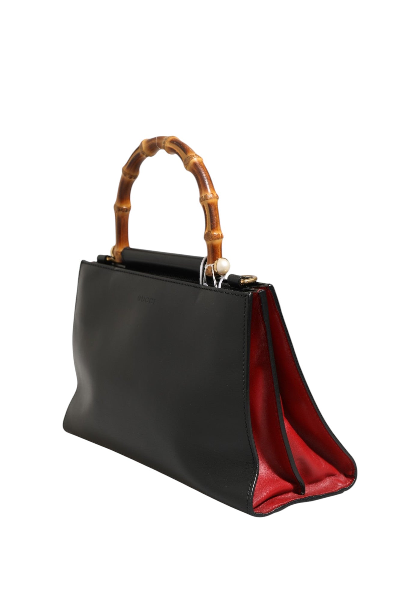 Nymphaea Bamboo Top Handle Leather Bag